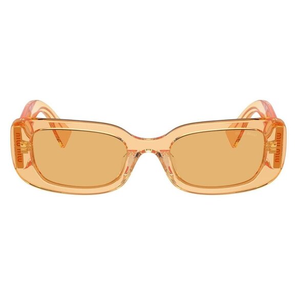 New MIU MIU Orange Rectangle SMU 08Y 12M-10B Sunglasses Women - Picture 2 of 6